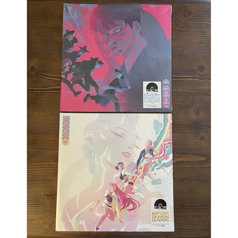 K-Pop Demon Hunters Set of 2 HUNTR/X & Saja Boys Record Store Day Vinyl - Sealed